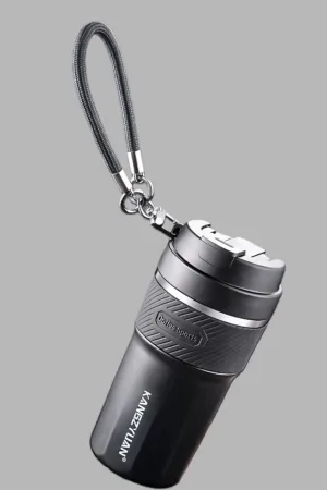 Kubek termiczny / Termos na kawę i herbatę do auta 500 ml KANGZYUAN z powłoką ceramiczną – 2w1