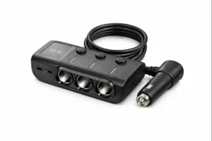 Rozdzielacz zapalniczki 12V/24V 120W | QC3.0 PD | 5x USB | Woltomierz LED