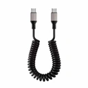 KABEL USB-C SPIRALNY SPRĘŻYNOWY SZYBKIE ŁADOWANIE USB-C USB-C 1.5M