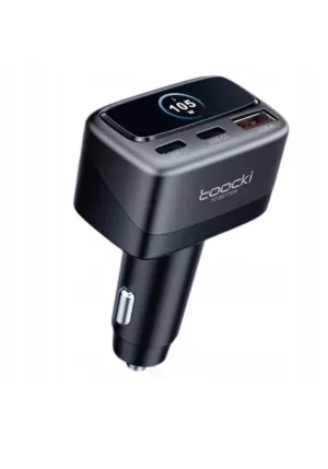 Ładowarka samochodowa Toocki Smart Digital USB-C+USB-A 105W