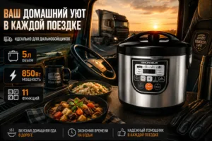 MULTICOOKER PAROWAR SZYBKOWAR KOMBIWAR 11 FUNKCJI 5L 850W LCD DO CIĘŻARÓWKI