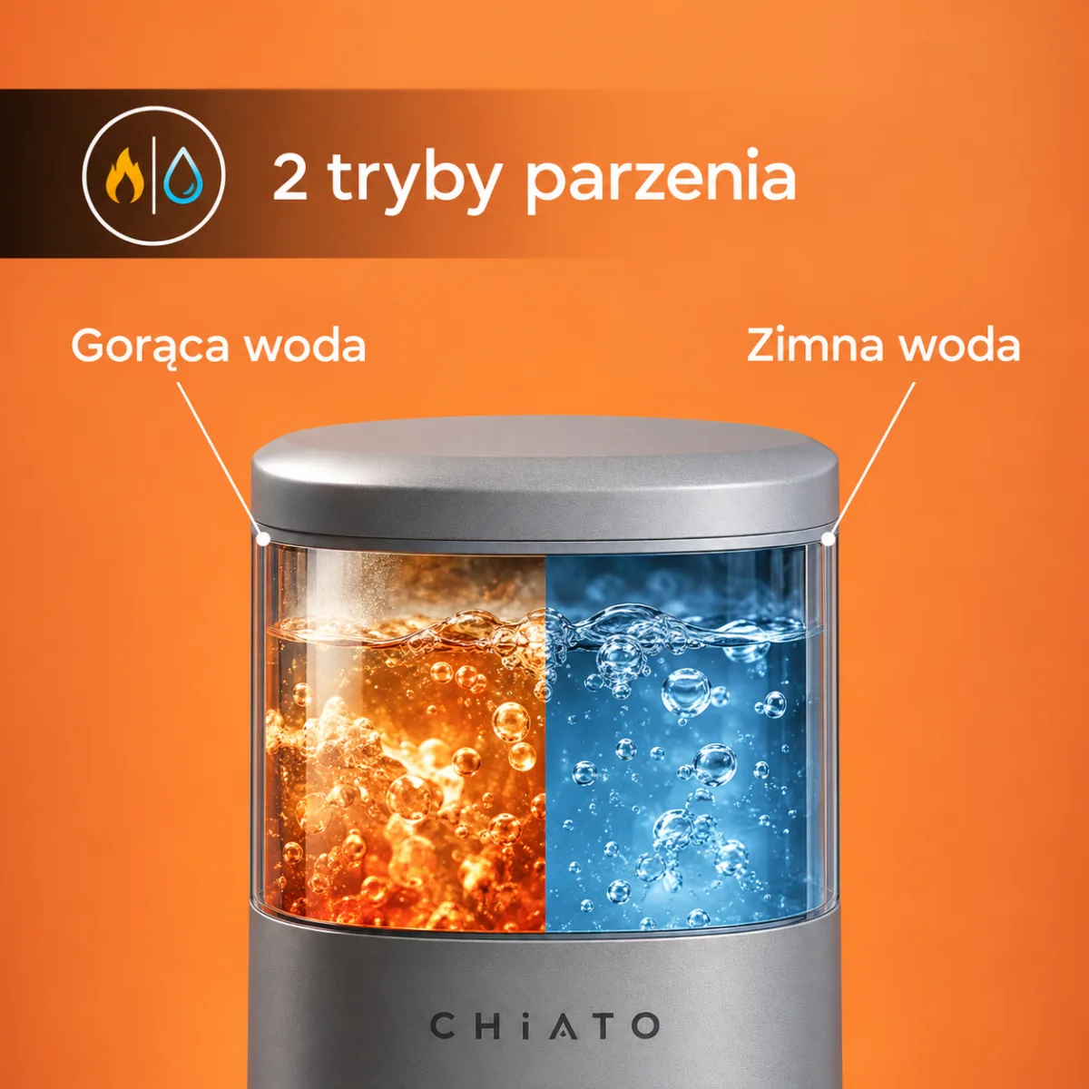 CHiATO brewPLAY Smart – 2 tryby parzenia: z podgrzewaniem wody i bez