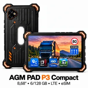 Планшет із навігацією для вантажівок AGM PAD P3 Compact 8,68″ 6/128 ГБ LTE eSIM