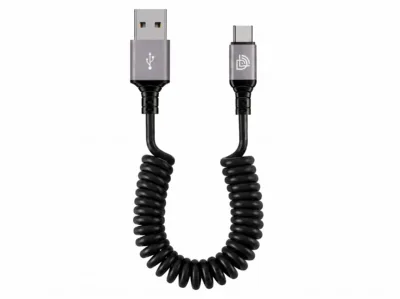 Kabel spiralny USB-A – USB-C 1,5 m DanLex