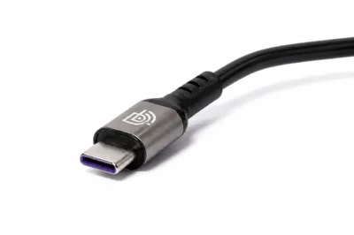 Wtyk USB-C w aluminiowej obudowie – kabel spiralny DanLex