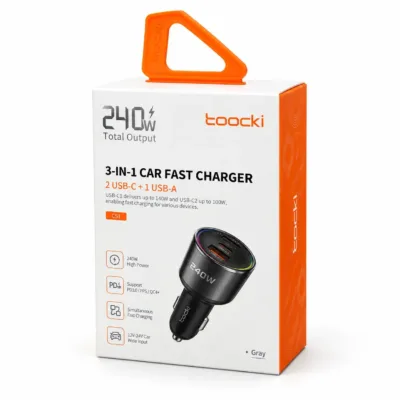 Ładowarka samochodowa 240 W Toocki C51 – opakowanie