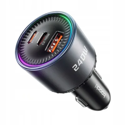 Ładowarka samochodowa 240 W z portami 2× USB-C i USB-A