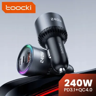 Ładowarka samochodowa 240 W z podświetleniem LED w gnieździe zapalniczki